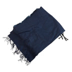 Fendi Ori Rug Silk Mohair Muffler Navy Scarf — view 2