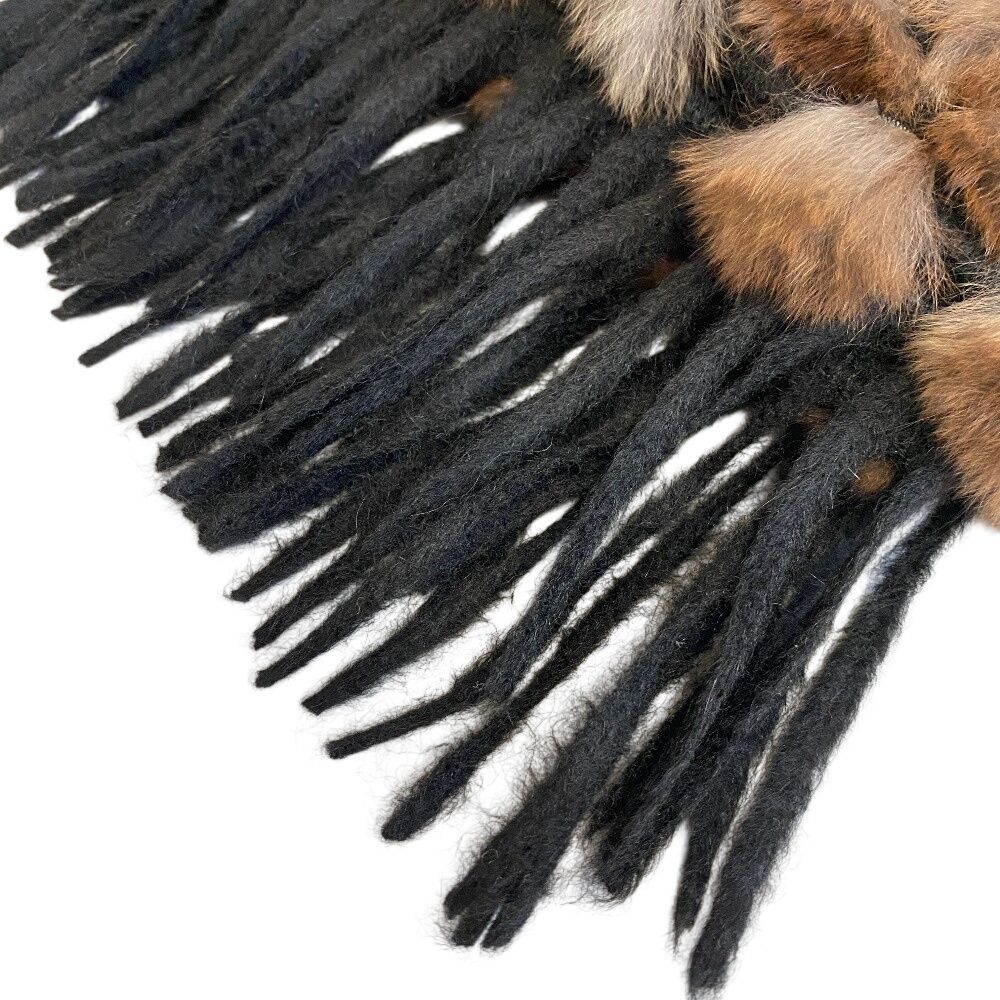 Fendi Muffler Black Scarf — view 5