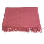 Hermes Large Fringe Muffler Shawl Scarf — view 2
