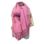 Hermes Large Fringe Muffler Shawl Scarf — view 8