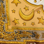 Hermes Scarf Silk Rikire 90 Carpe Diem Enjoy Today Gold — view 7