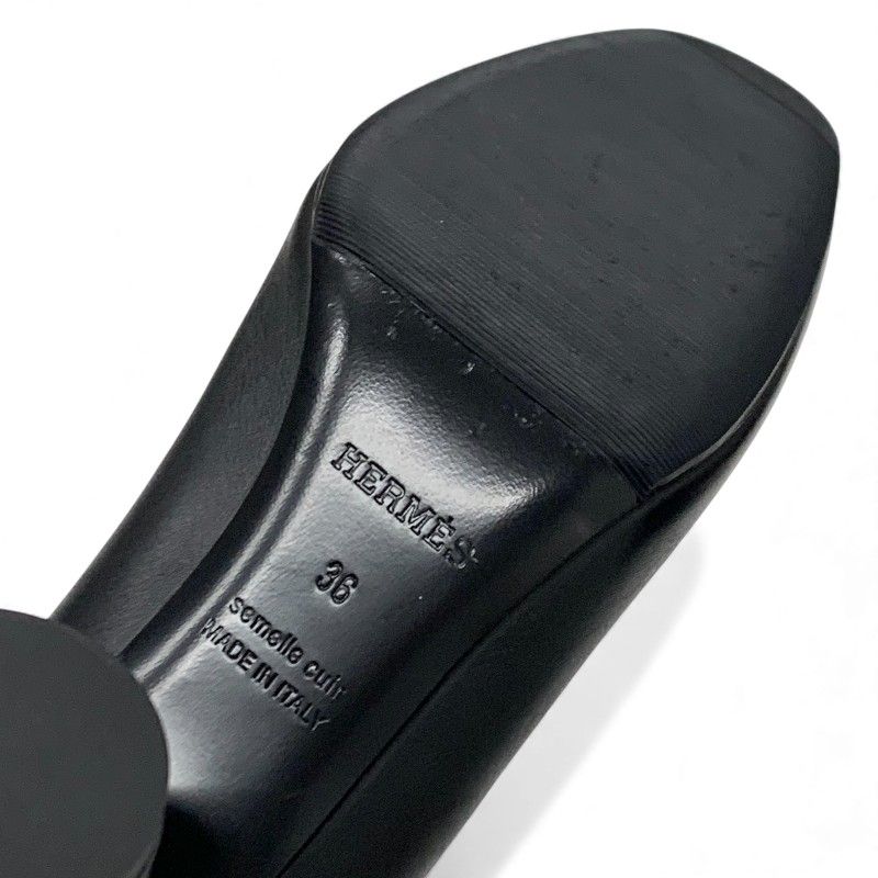 Hermes Defile Short Boots Shoes Leather Black Stitching — view 8