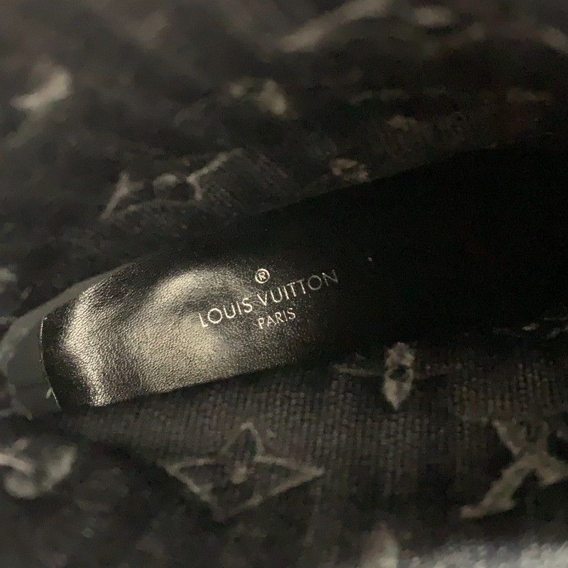 Louis Vuitton Silhouette Line Monogram Short Boots Shoes Fabric Leather Black — view 7