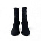 Louis Vuitton Silhouette Line Monogram Short Boots Shoes Fabric Leather Black — view 2