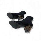 Louis Vuitton Silhouette Line Monogram Short Boots Shoes Fabric Leather Black — view 6