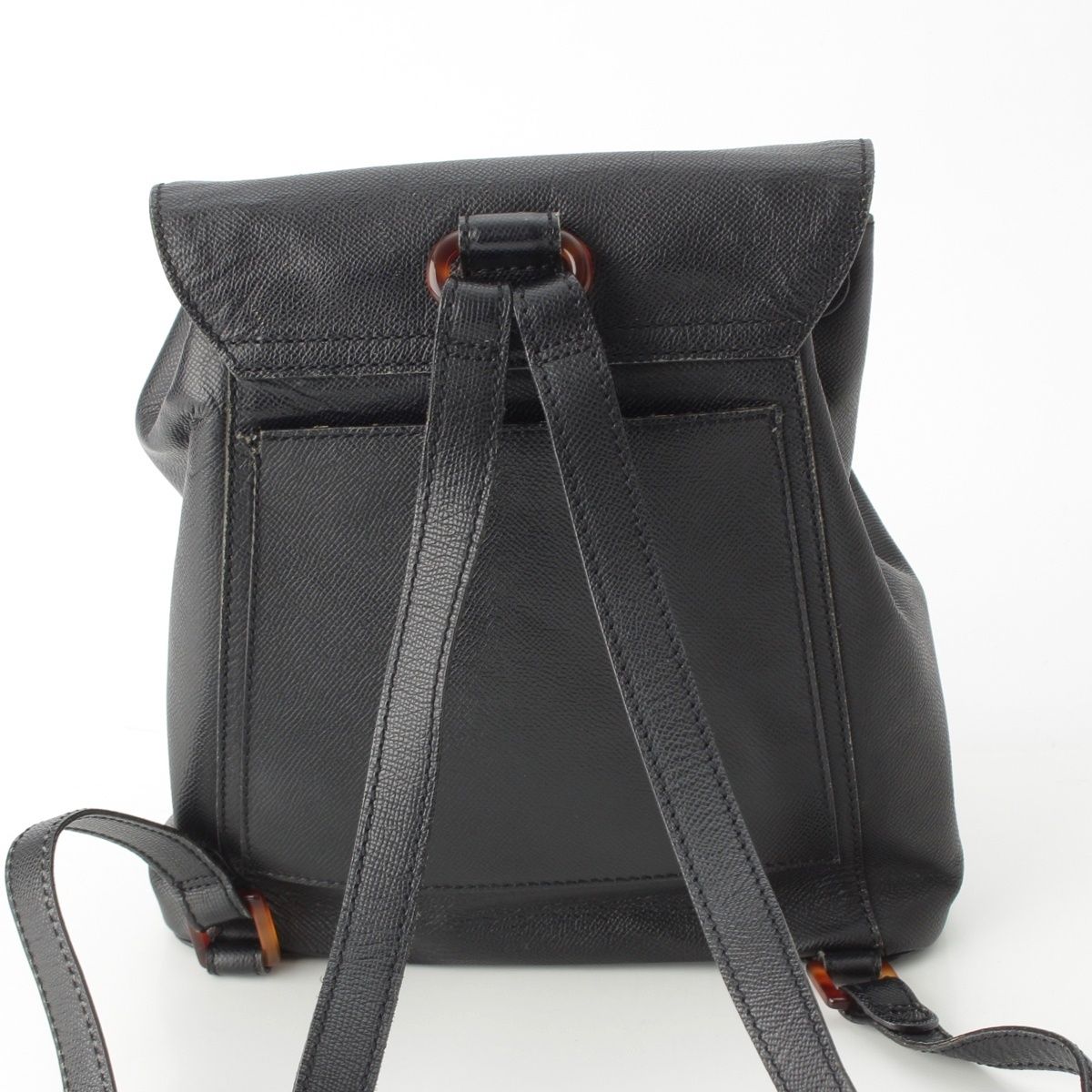 Chanel Leather CC Logo Tortie Shell Turnlock Backpack Black — view 4