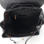 Chanel Leather CC Logo Tortie Shell Turnlock Backpack Black — view 6