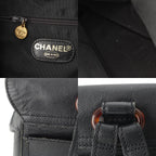 Chanel Leather CC Logo Tortie Shell Turnlock Backpack Black — view 8