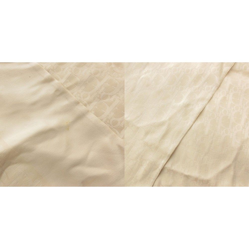Dior Christian Vintage Trotter Shawl Scarf Square Silk Beige — view 6