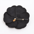 Chanel Camellia Fabric Corsage Brooch Black — view 2