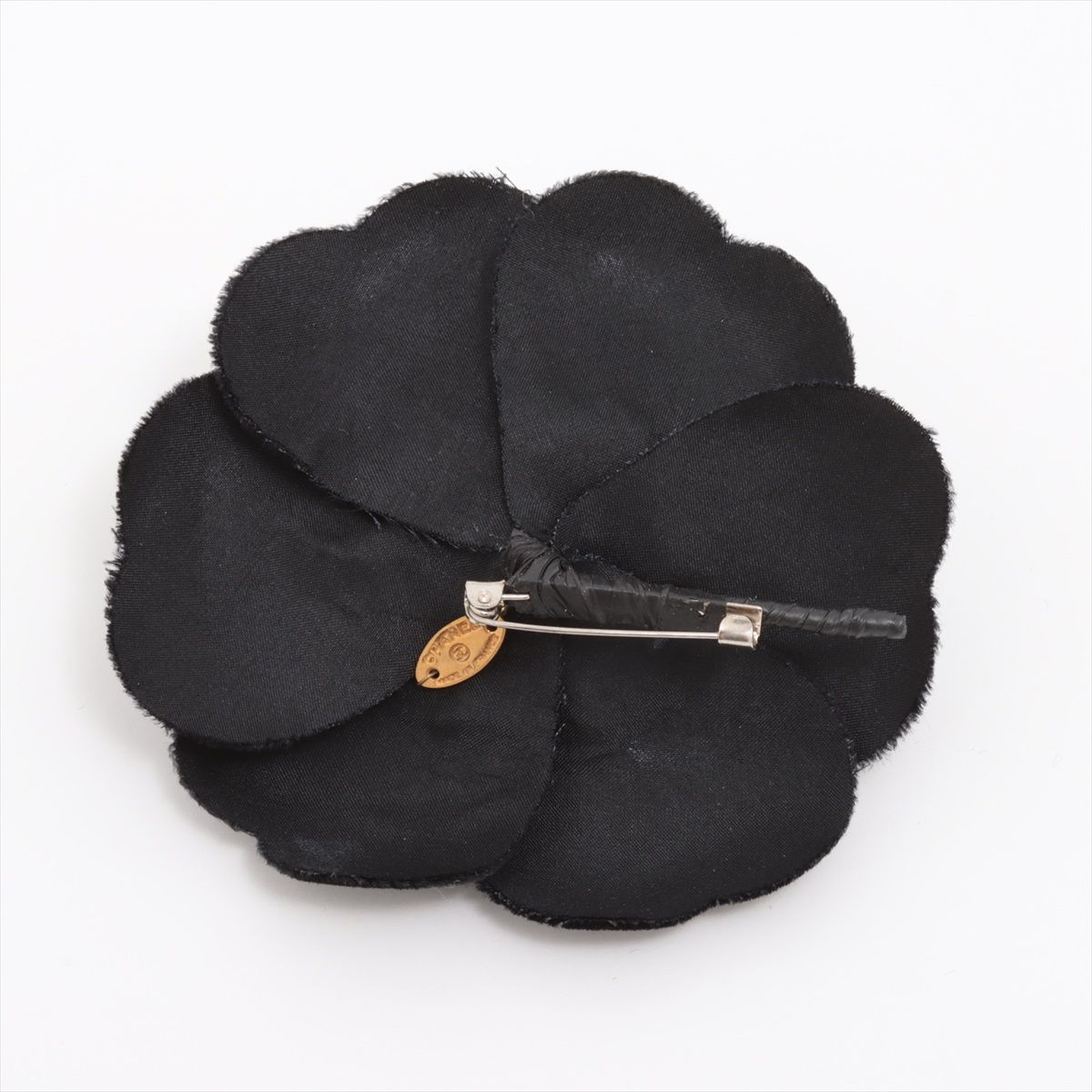 Chanel Camellia Fabric Corsage Brooch Black — view 2