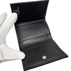 Chanel Wallet Trifold Voice Quilted Caviar Leather Small Black Champagne Gold — view 6