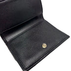 Chanel Wallet Trifold Voice Quilted Caviar Leather Small Black Champagne Gold — view 8