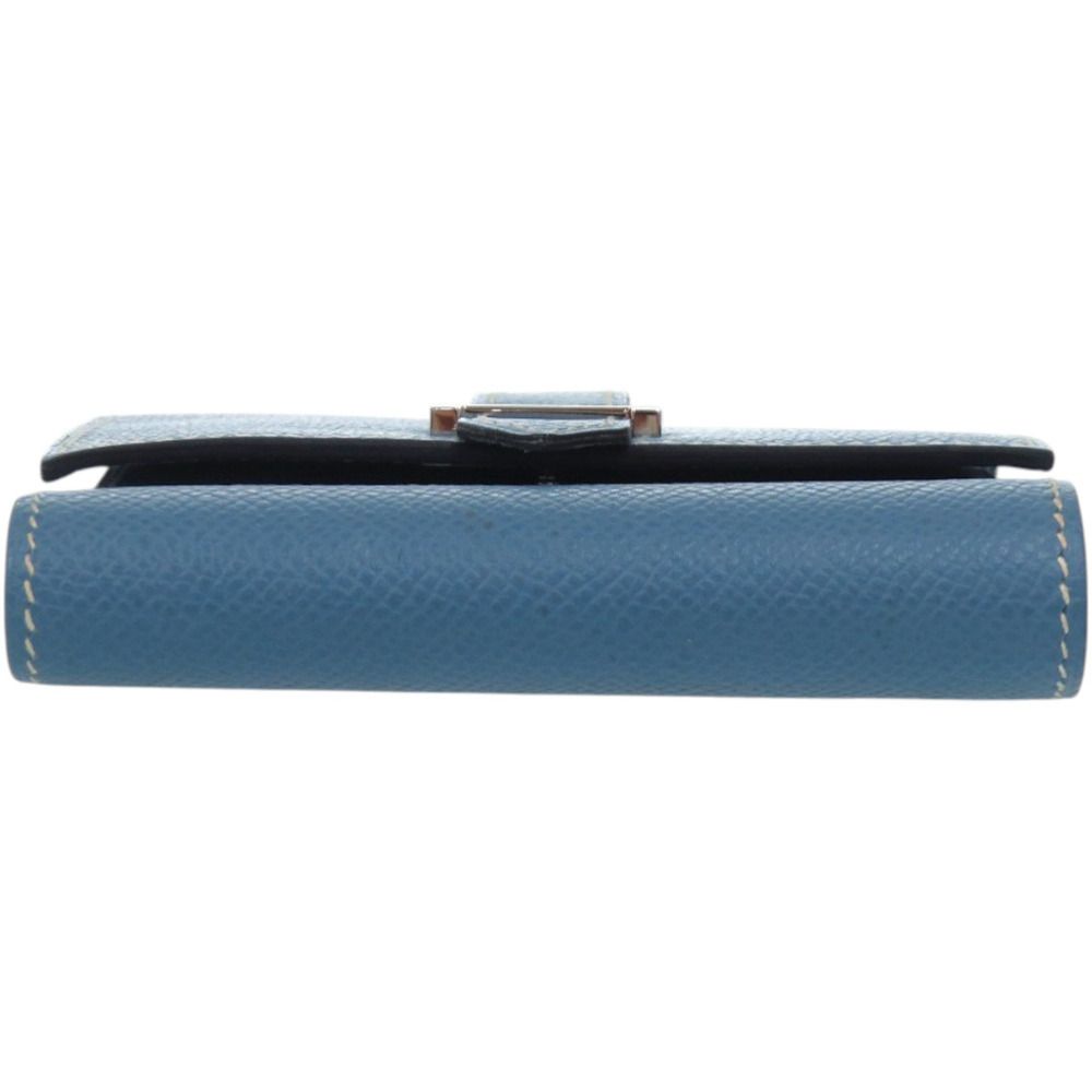 Hermes Hook Wallet Bearn Recto Verso Veau Epsom Blue Jean Bifold — view 4