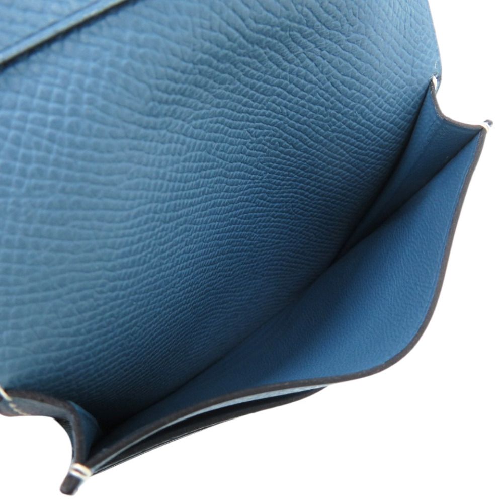 Hermes Hook Wallet Bearn Recto Verso Veau Epsom Blue Jean Bifold — view 9