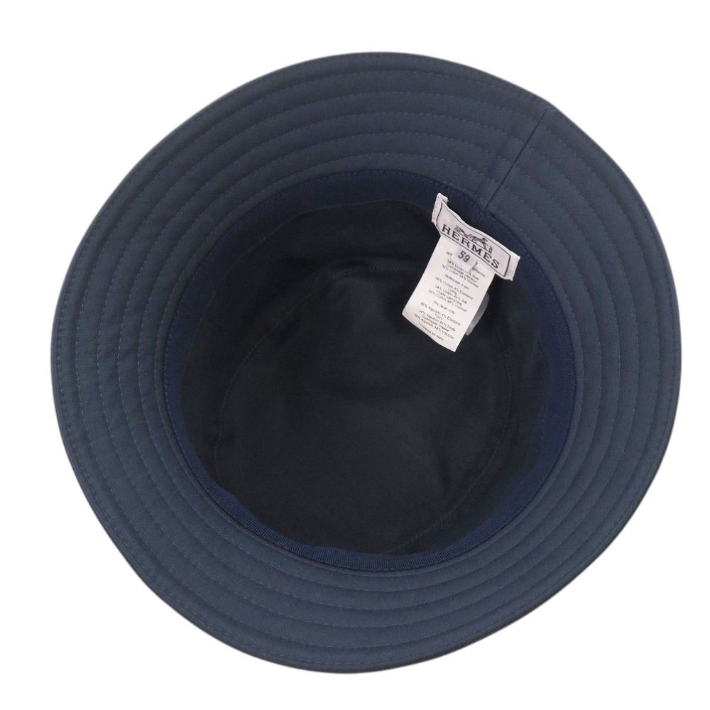Hermes Harper Nautic Bucket Hat Cotton Blue Berry Navy — view 7