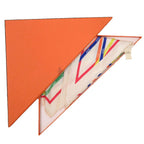 Hermes Carre Triangle Pointe Pointu Vintage Bolduc White Veil Blue Scarf — view 2