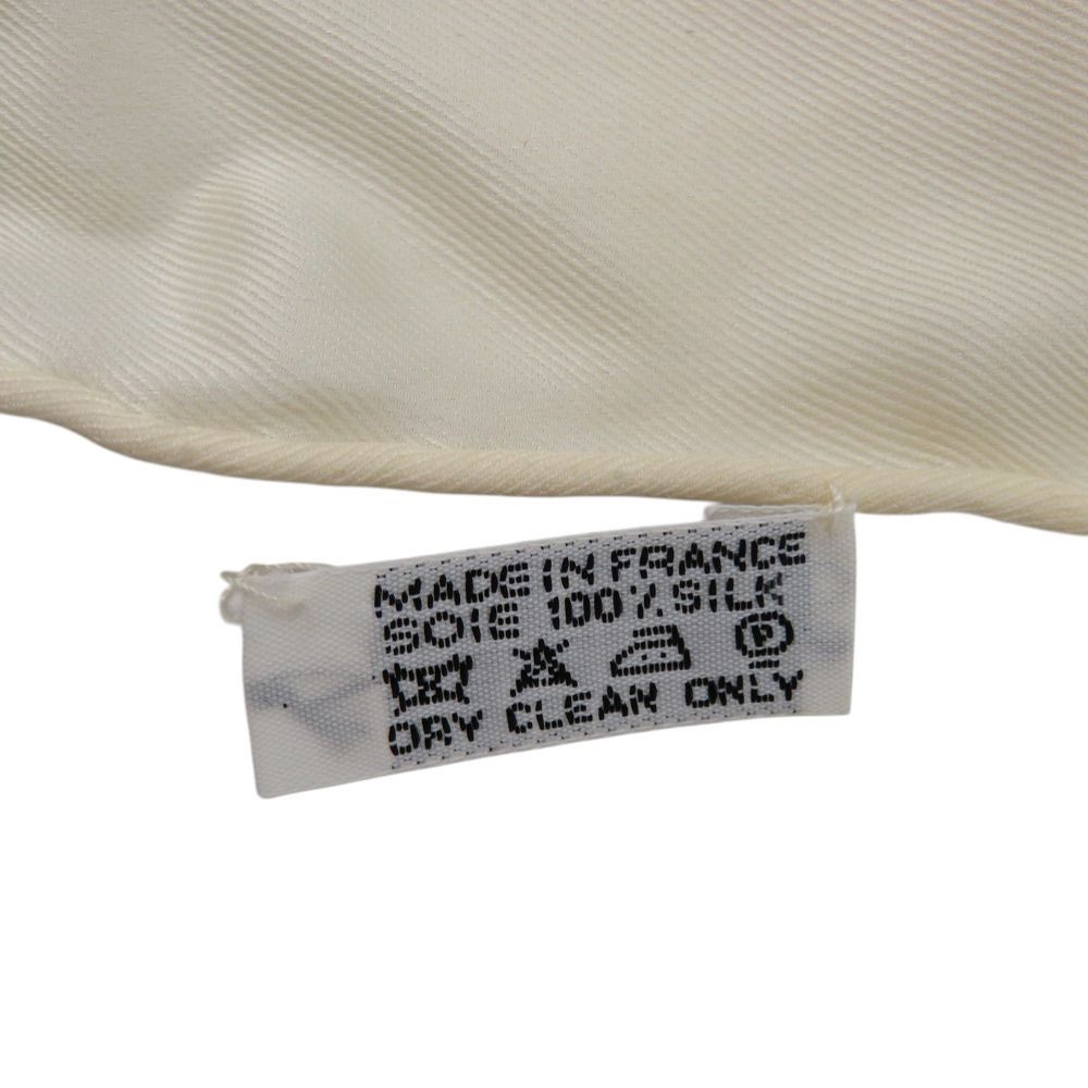 Hermes Carre Triangle Pointe Pointu Vintage Bolduc White Veil Blue Scarf — view 4