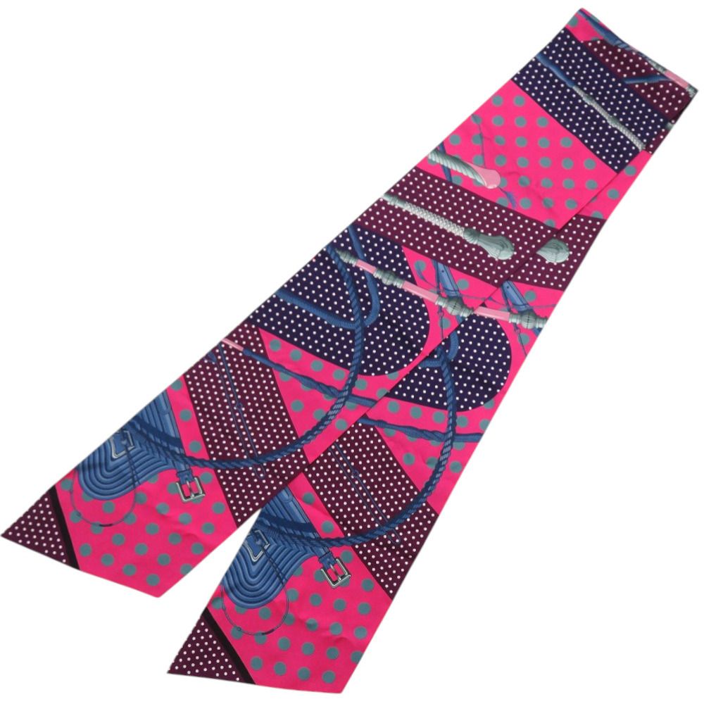 Hermes Maxi Twill Clic Clac a Pois Dot 06 Silk Rose Vif — view 3