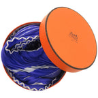 Hermes Losange Pleats Carre Silk Blue Scarf — view 2