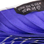 Hermes Losange Pleats Carre Silk Blue Scarf — view 4