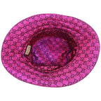 Gucci Metallic Jaca Drivable Bucket Hat Pink — view 6