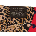 Hermes Heart Twilly Jungle Love Silk Rouge Marine Fauve Scarf — view 3