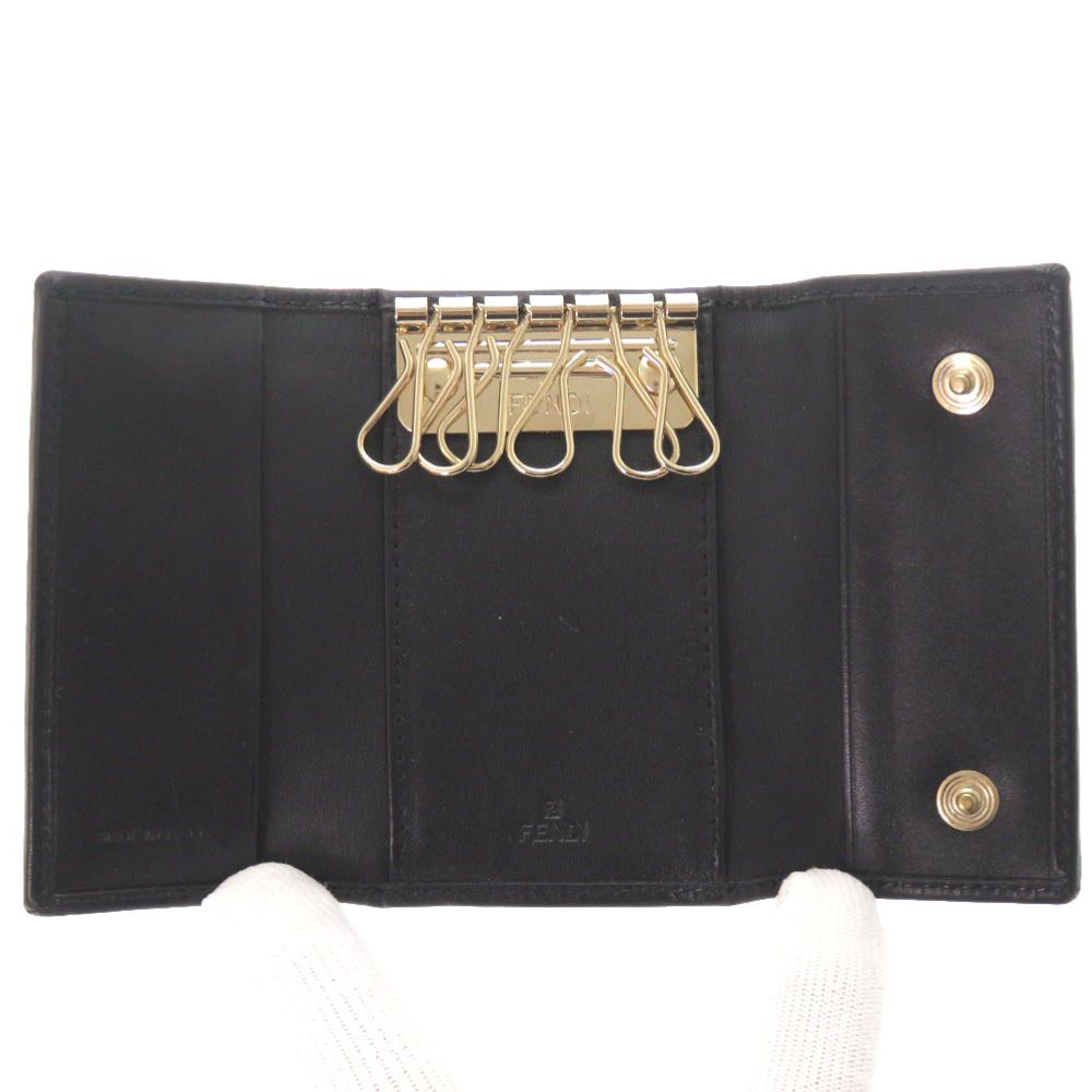 Fendi Zucca Canvas Leather Brown 6 Key Case — view 5