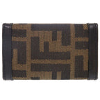 Fendi Zucca Canvas Leather Brown 6 Key Case — view 3