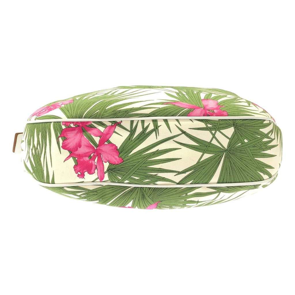 Celine Vintage Botanical Flower Print Shoulder Bag White — view 4