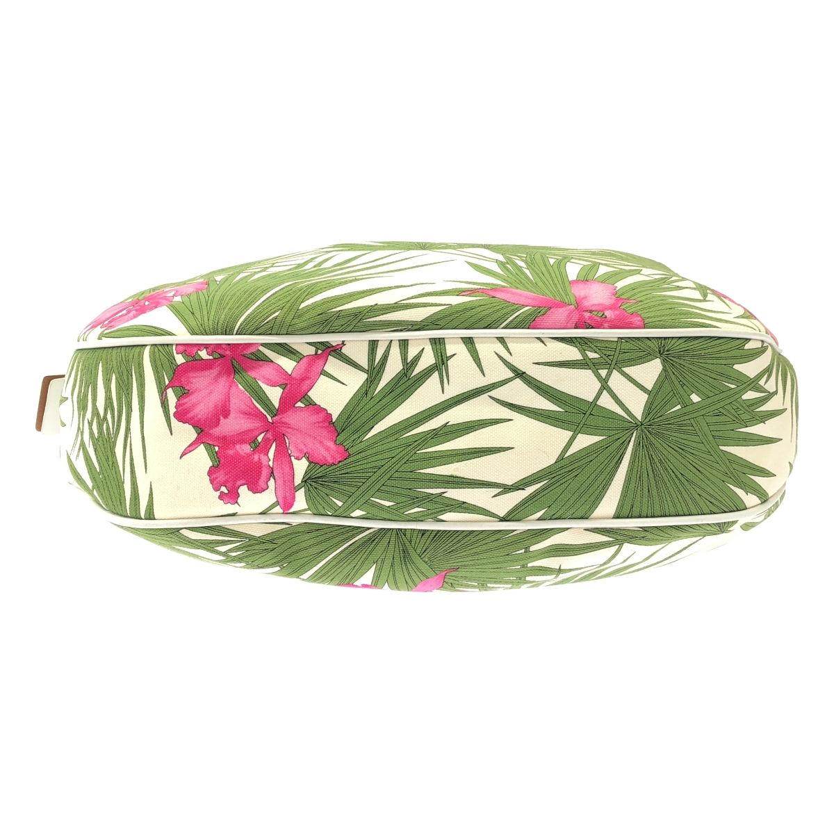 Celine Vintage Botanical Flower Print Shoulder Bag White — view 4