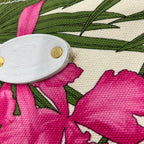 Celine Vintage Botanical Flower Print Shoulder Bag White — view 7