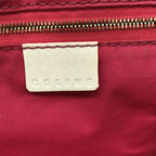 Celine Vintage Botanical Flower Print Shoulder Bag White — view 5