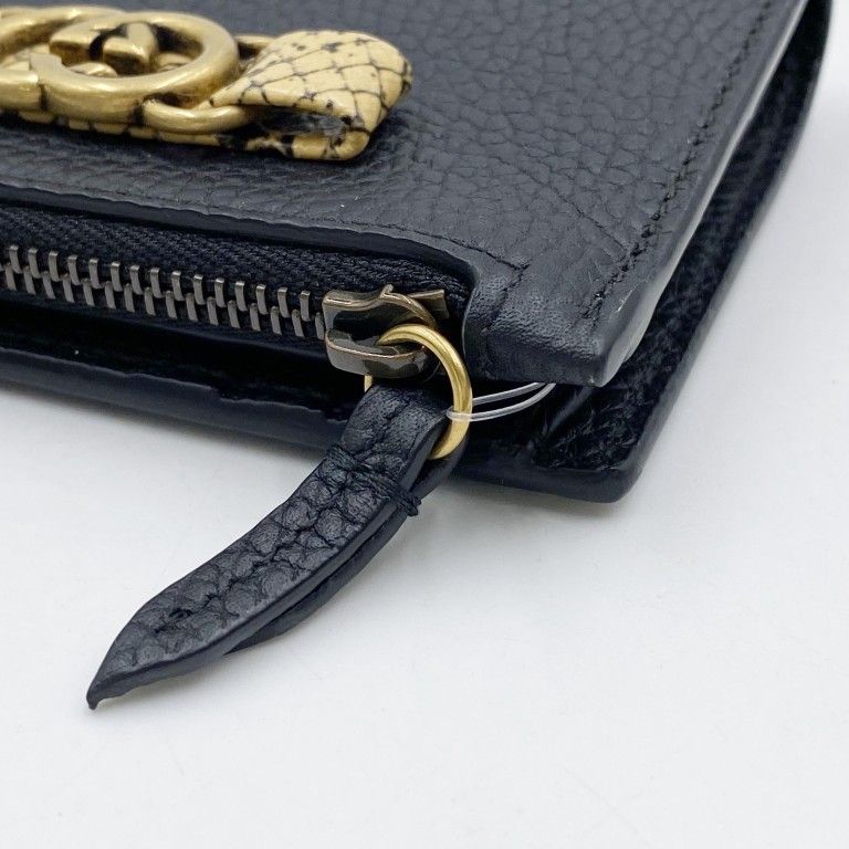 Gucci Wallet Interlocking Black Leather Bifold — view 5