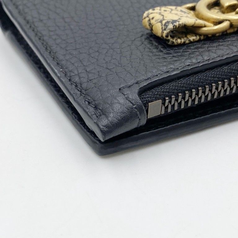 Gucci Wallet Interlocking Black Leather Bifold — view 4