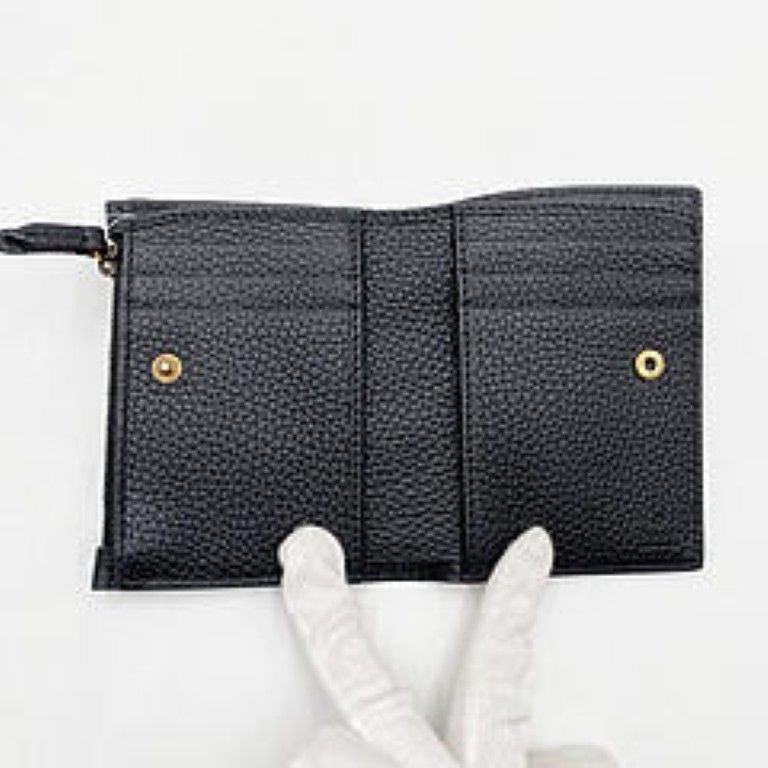 Gucci Wallet Interlocking Black Leather Bifold — view 6
