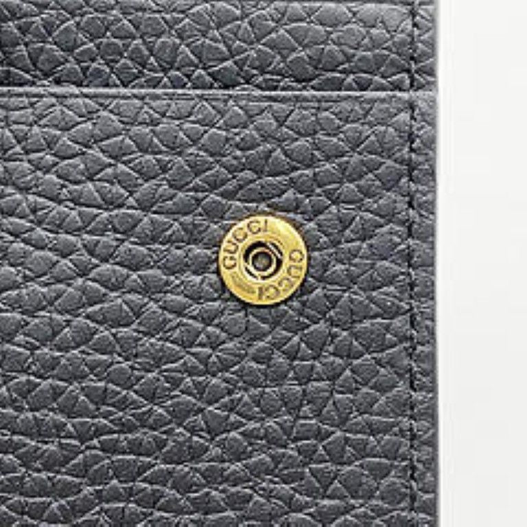Gucci Wallet Interlocking Black Leather Bifold — view 7