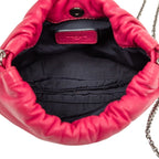 Loewe Anagram Drawstring Chain Shoulder Bag Pink Leather — view 4