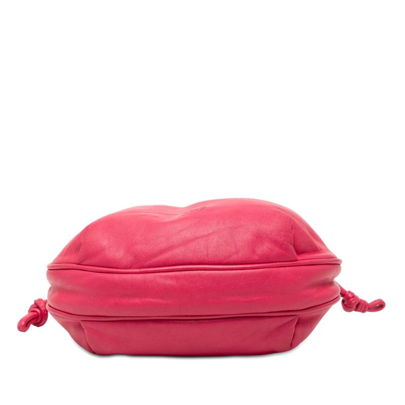 Loewe Anagram Drawstring Chain Shoulder Bag Pink Leather — view 3