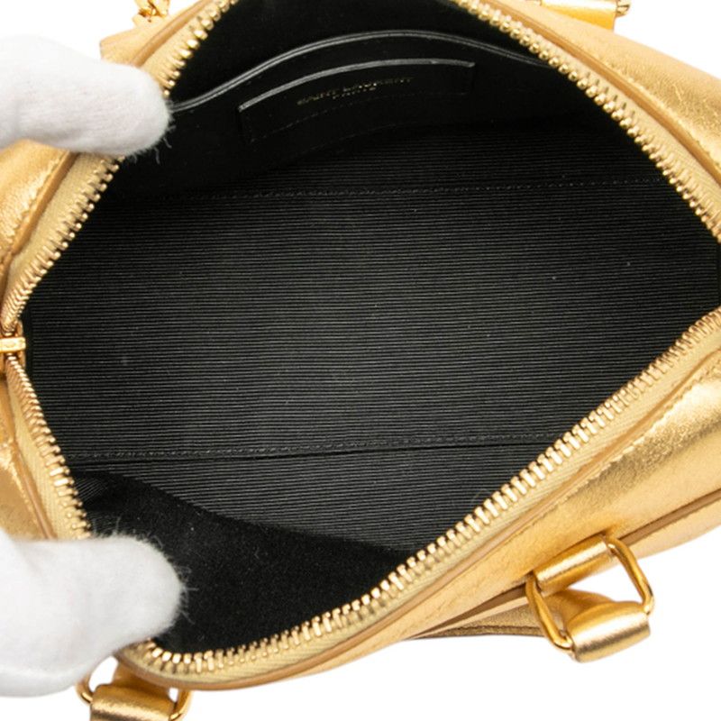 Saint Laurent Baby Duffle 2-Way Shoulder Bag Gold Leather — view 4