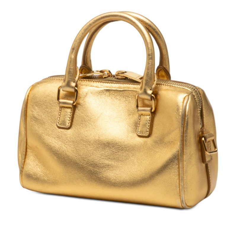 Saint Laurent Baby Duffle 2-Way Shoulder Bag Gold Leather — view 2