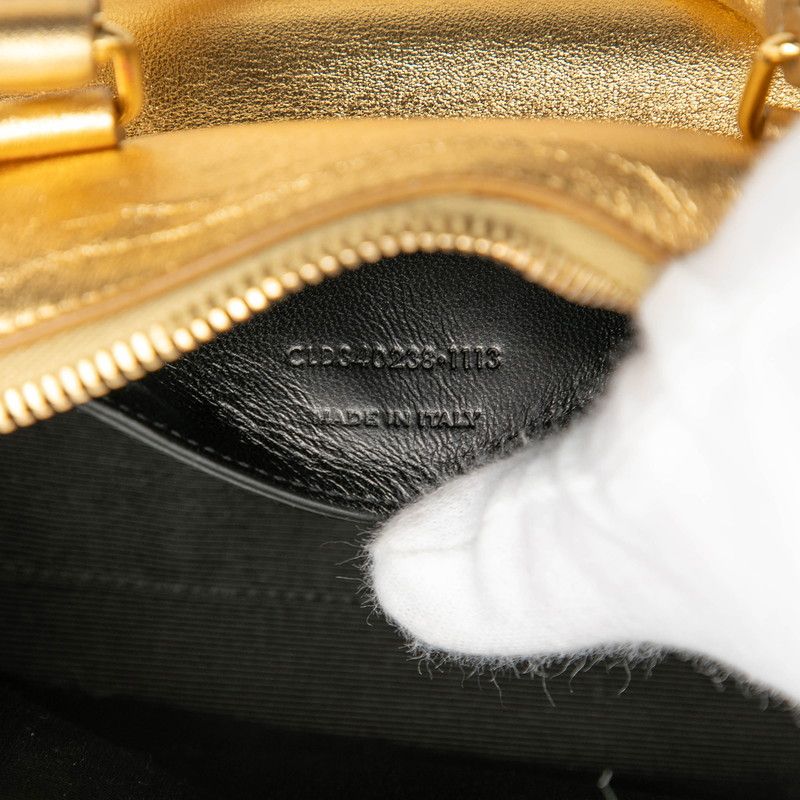 Saint Laurent Baby Duffle 2-Way Shoulder Bag Gold Leather — view 6