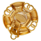 Chanel CC Logo Faux Pearl Metal — view 5