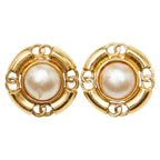 Chanel CC Logo Faux Pearl Metal — view 2