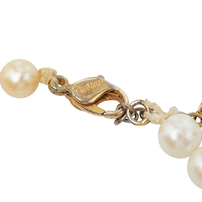 Dior Pearl Necklace Faux Plated — view 6