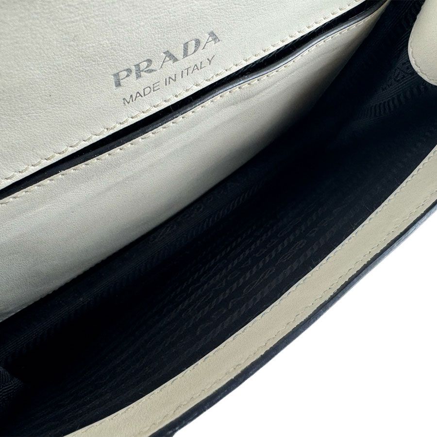 Prada Shoulder Bag Leather Ivory — view 5
