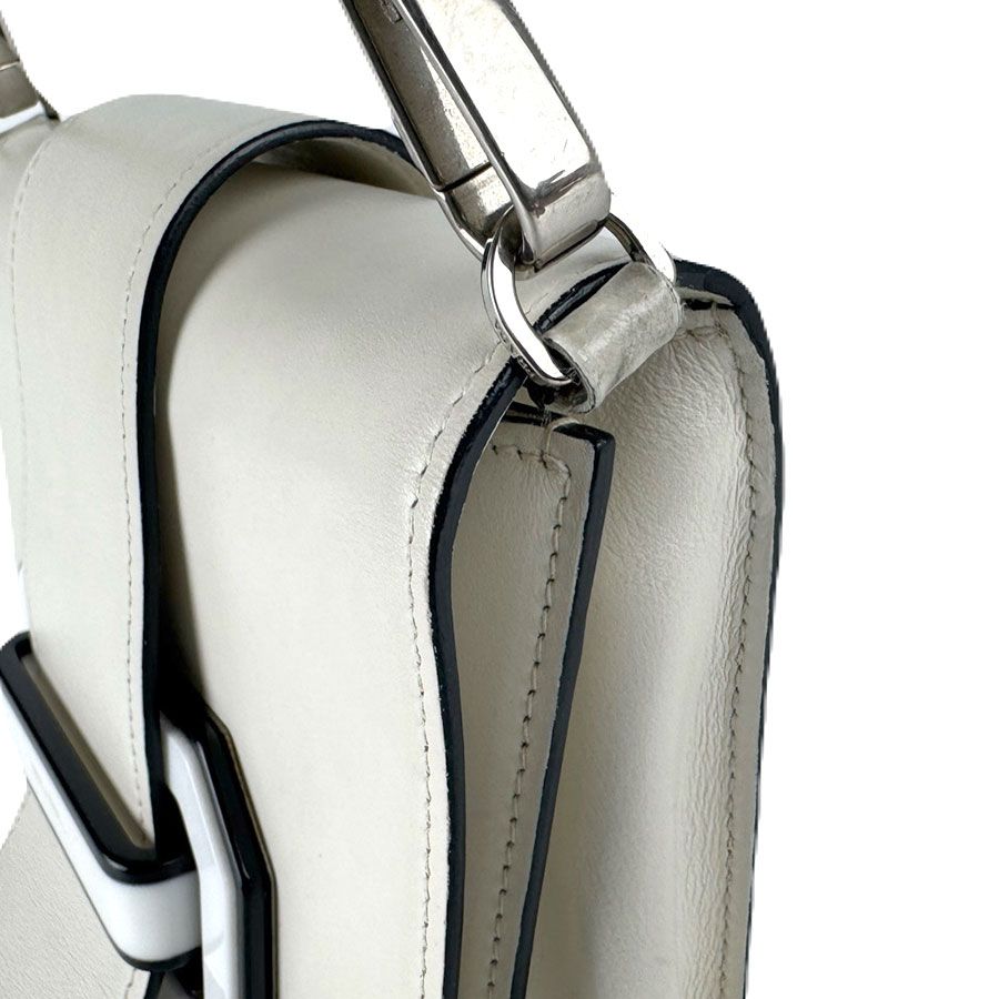 Prada Shoulder Bag Leather Ivory — view 7