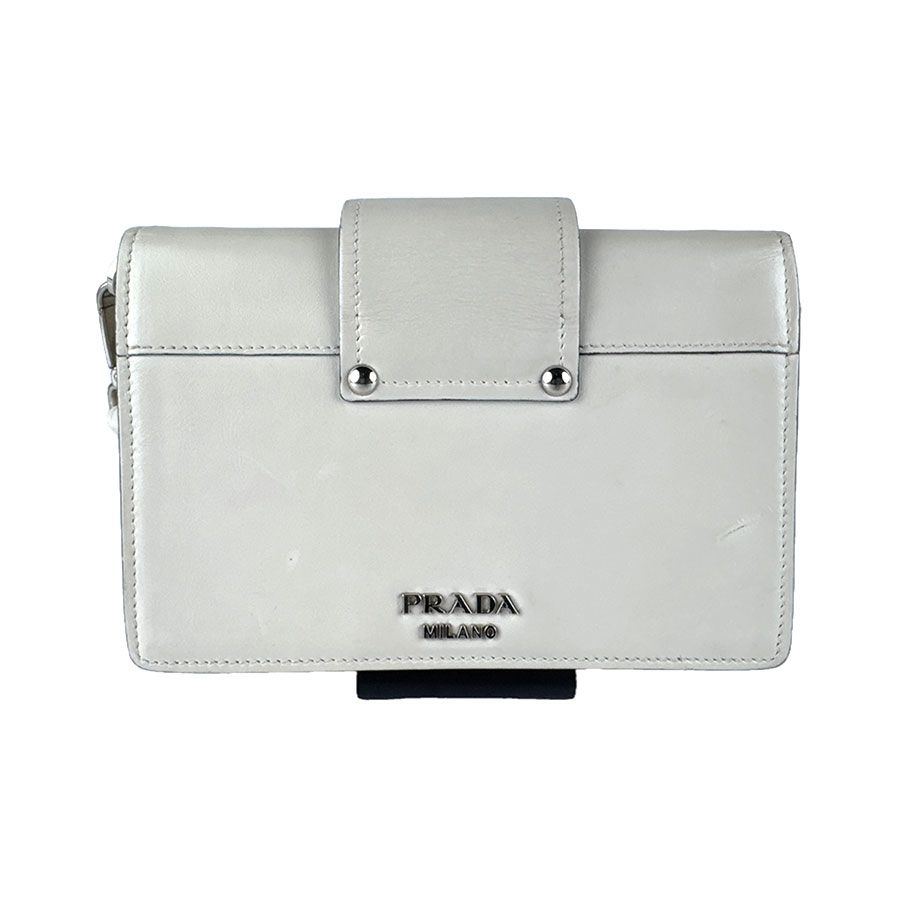 Prada Shoulder Bag Leather Ivory — view 3
