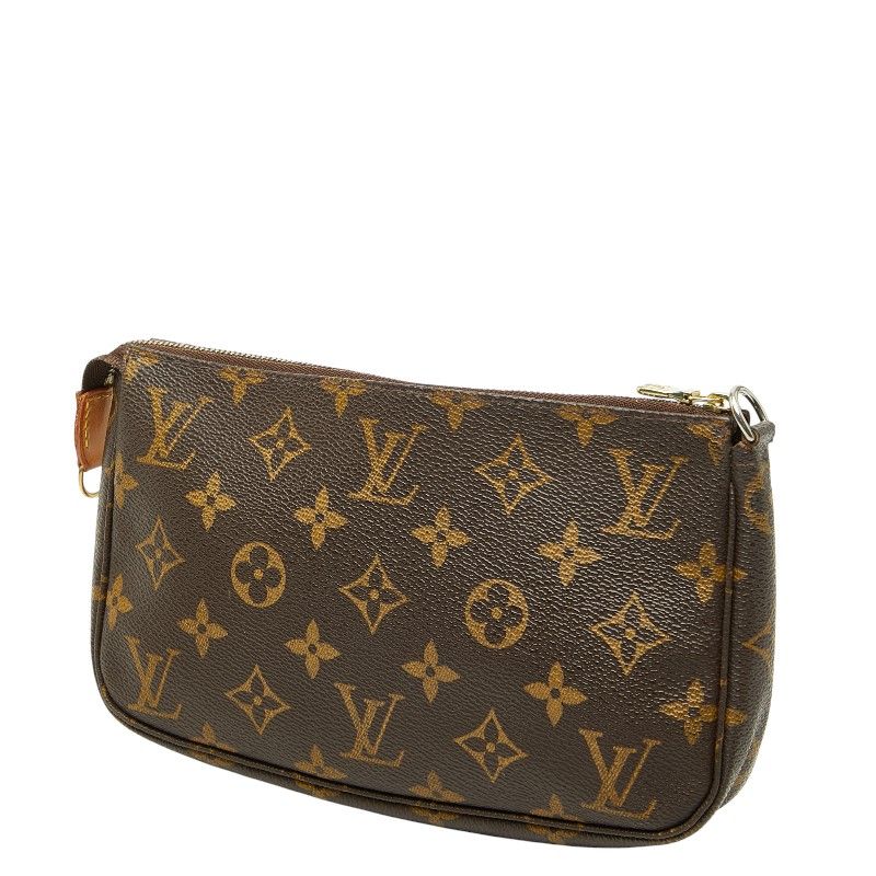 Louis Vuitton Monogram Pochette Brown Leather — view 2