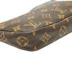 Louis Vuitton Monogram Pochette Brown Leather — view 5